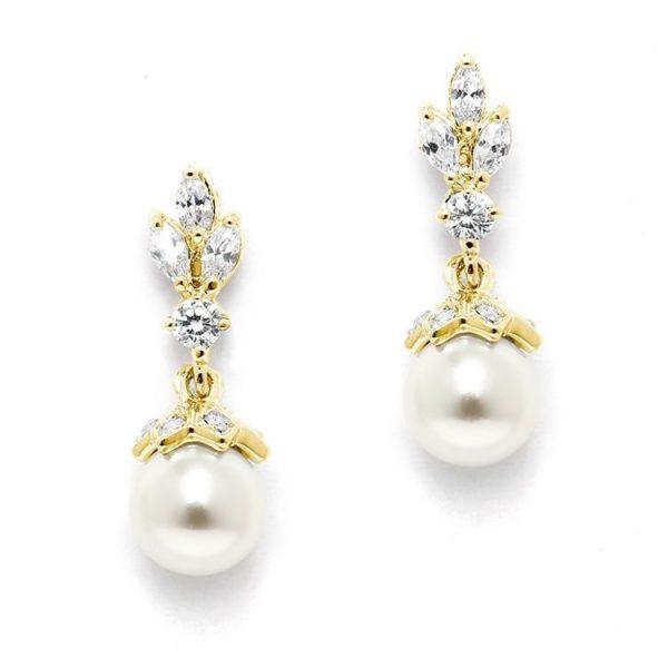 Acacia Gold Pearl Earrings