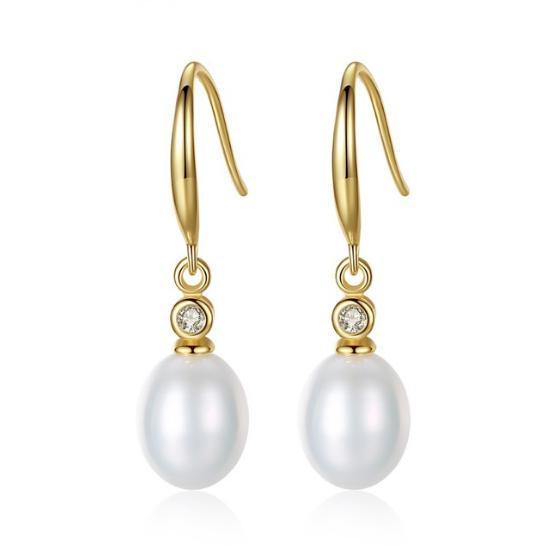 Charlie Gold Plated Freshwater pearl earrings